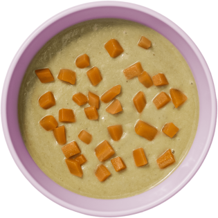 Verduras con lentejas + trocitos de zanahoria