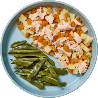 Salmón con verduras y patata