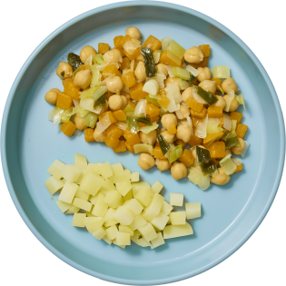 Guiso de garbanzos con calabaza